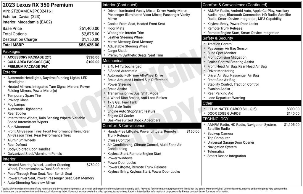 Used 2023 Lexus RX 350 Premium w/ Accessory Package AWD/4WD image 6