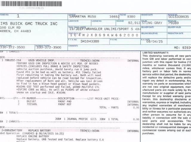 Used 2019 Jeep Wrangler Unlimited Sport S image 48