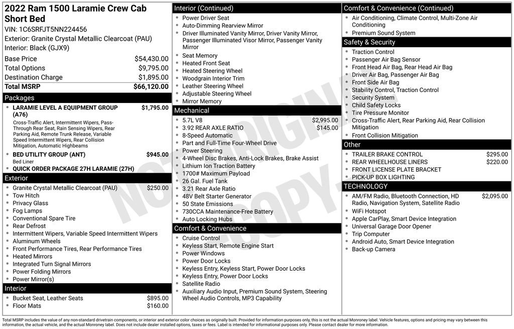 Used 2022 RAM 1500 Laramie AWD/4WD image 6