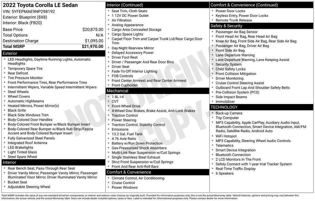 Used 2022 Toyota Corolla LE image 17