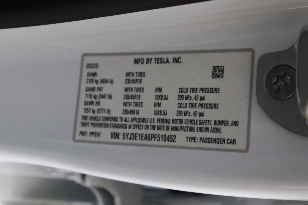 Used 2023 Tesla Model 3 Standard Range RWD image 21