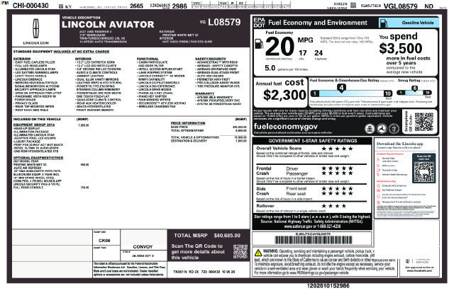 New 2027 Lincoln Aviator Reserve AWD/4WD image 4
