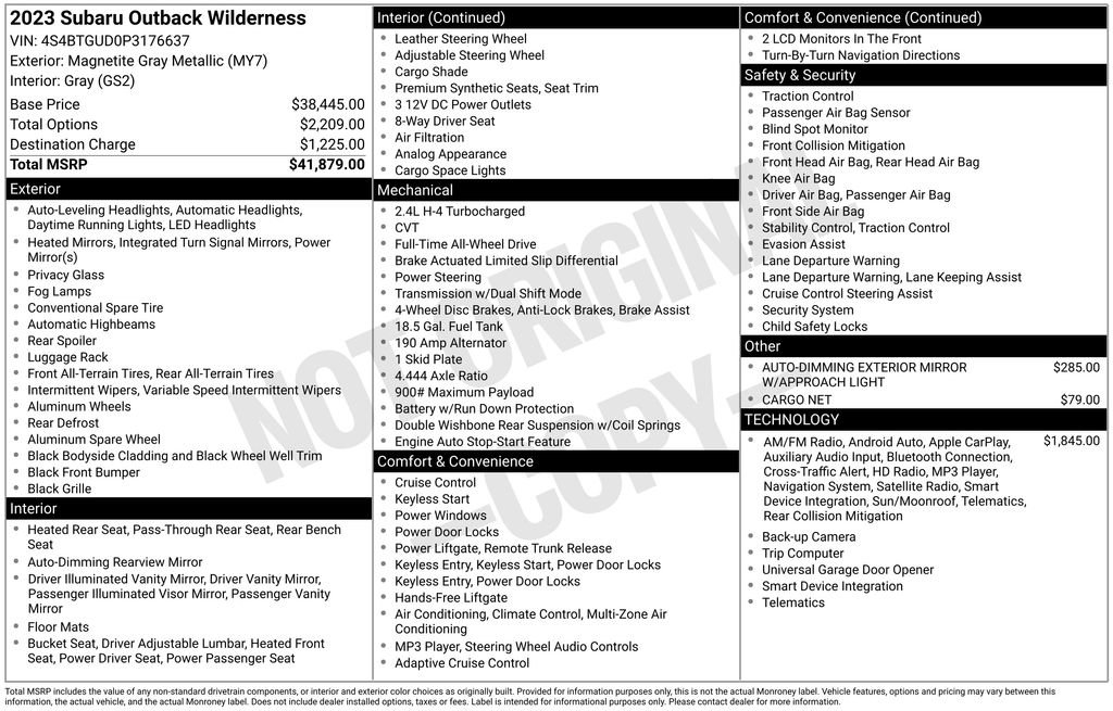 Used 2023 Subaru Outback Wilderness image 24