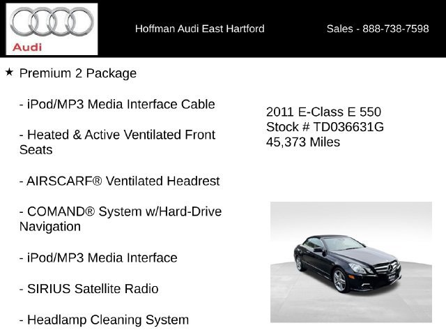 Used 2011 Mercedes-Benz E 550 Cabriolet image 6