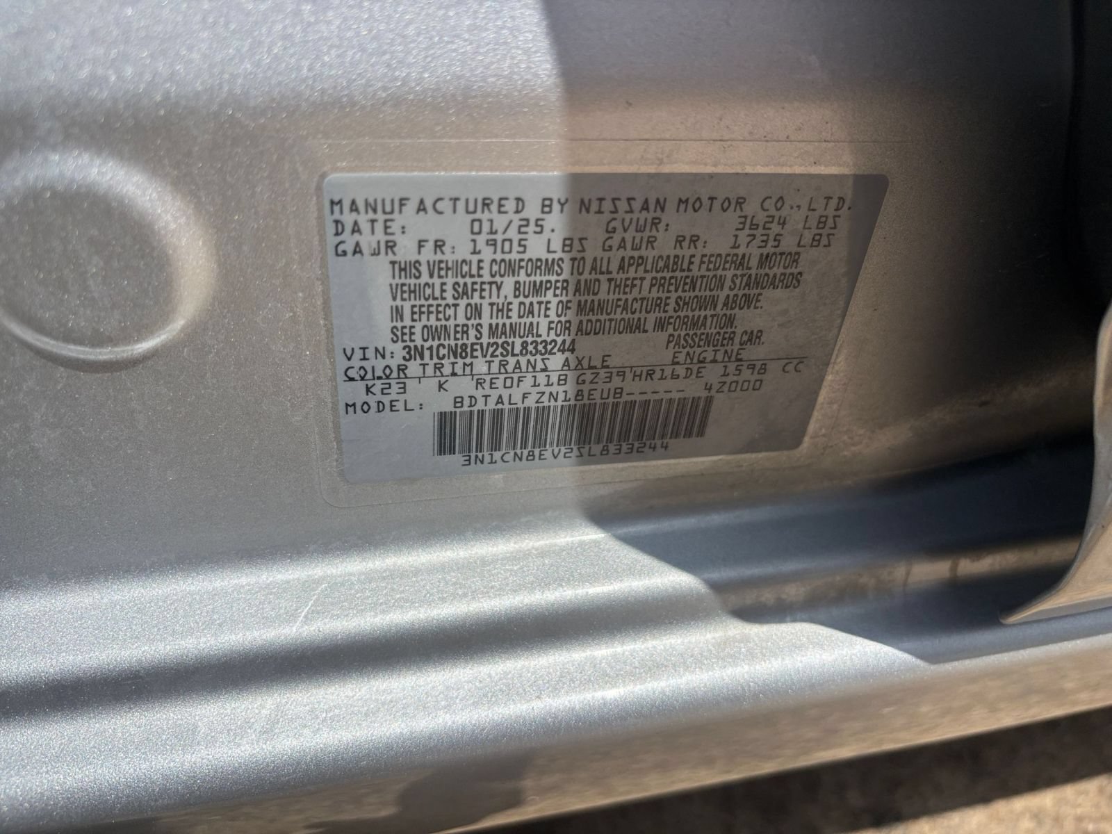 Used 2025 Nissan Versa SV FWD image 26