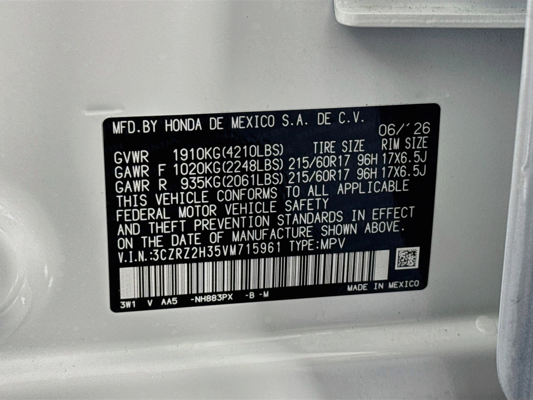 New 2027 Honda HR-V LX image 29