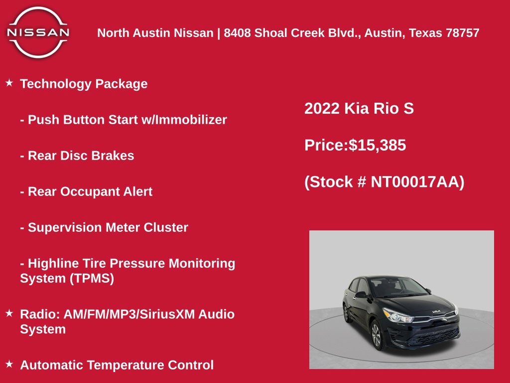 Used 2022 Kia Rio S w/ Option Group 015 FWD image 22