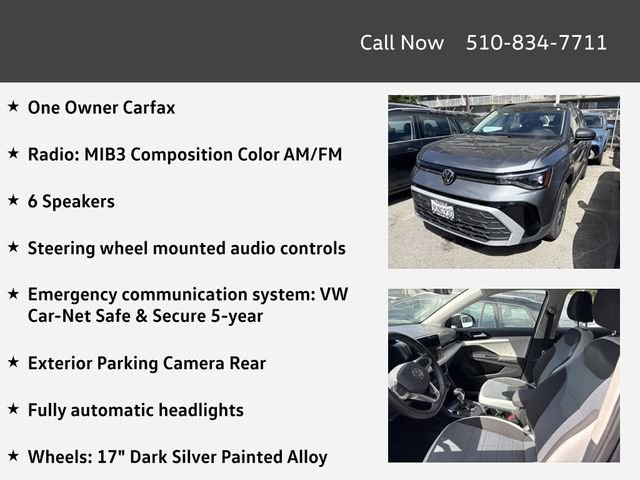 Certified 2025 Volkswagen Taos S FWD image 4