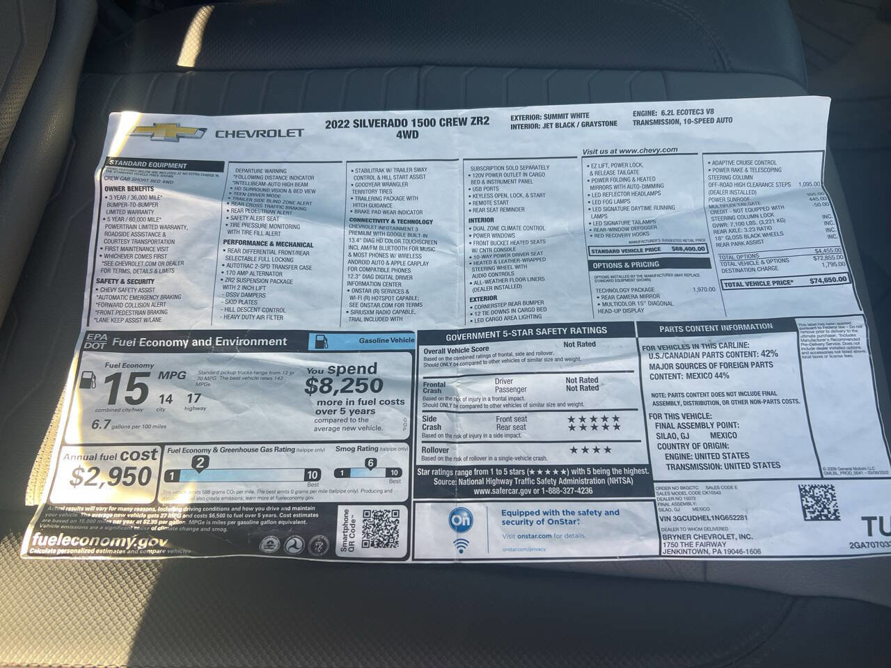 Used 2022 Chevrolet Silverado 1500 ZR2 w/ Technology Package image 30