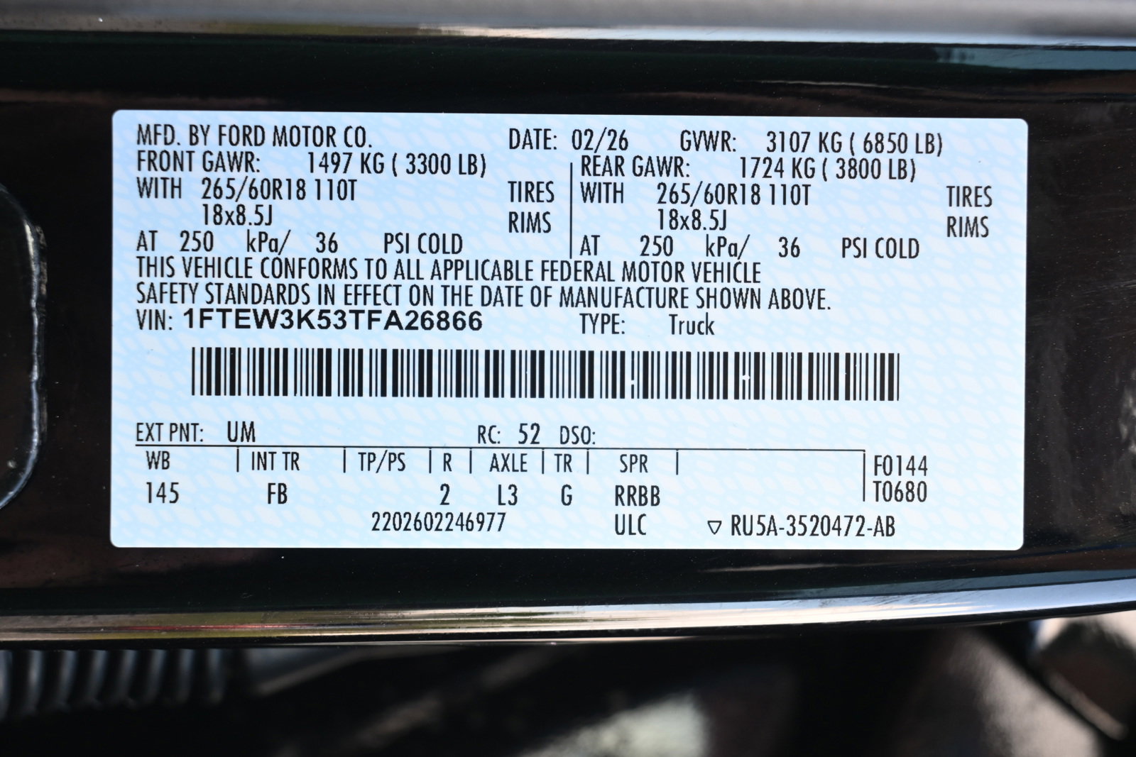 New 2026 Ford F150 XLT w/ Equipment Group 302A MID image 15