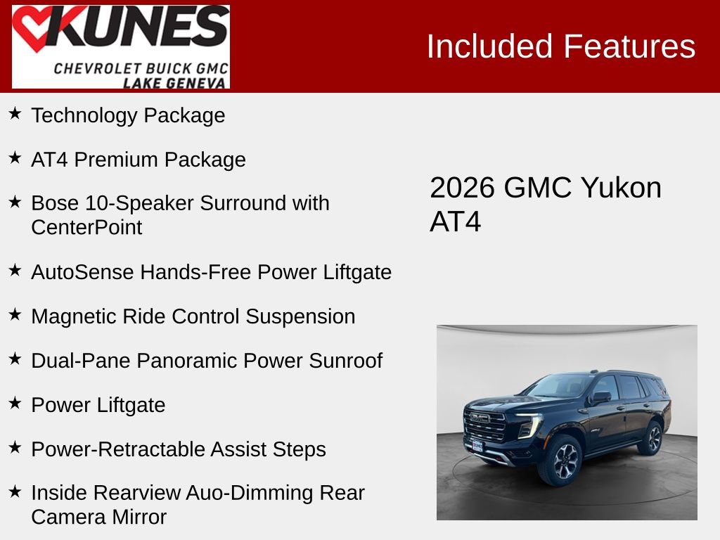 New 2026 GMC Yukon AT4 w/ AT4 Premium Package AWD/4WD image 3