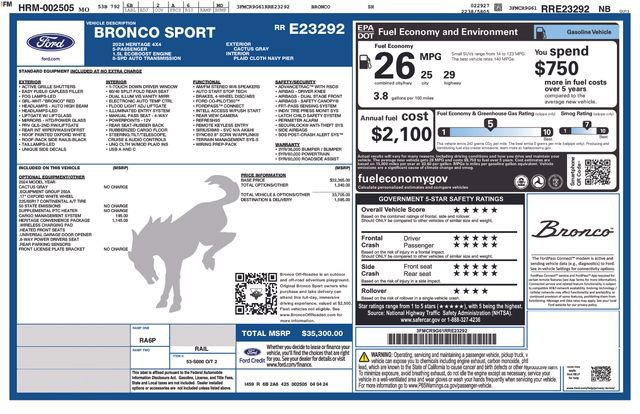 Used 2024 Ford Bronco Sport Heritage w/ Heritage Convenience Package image 27