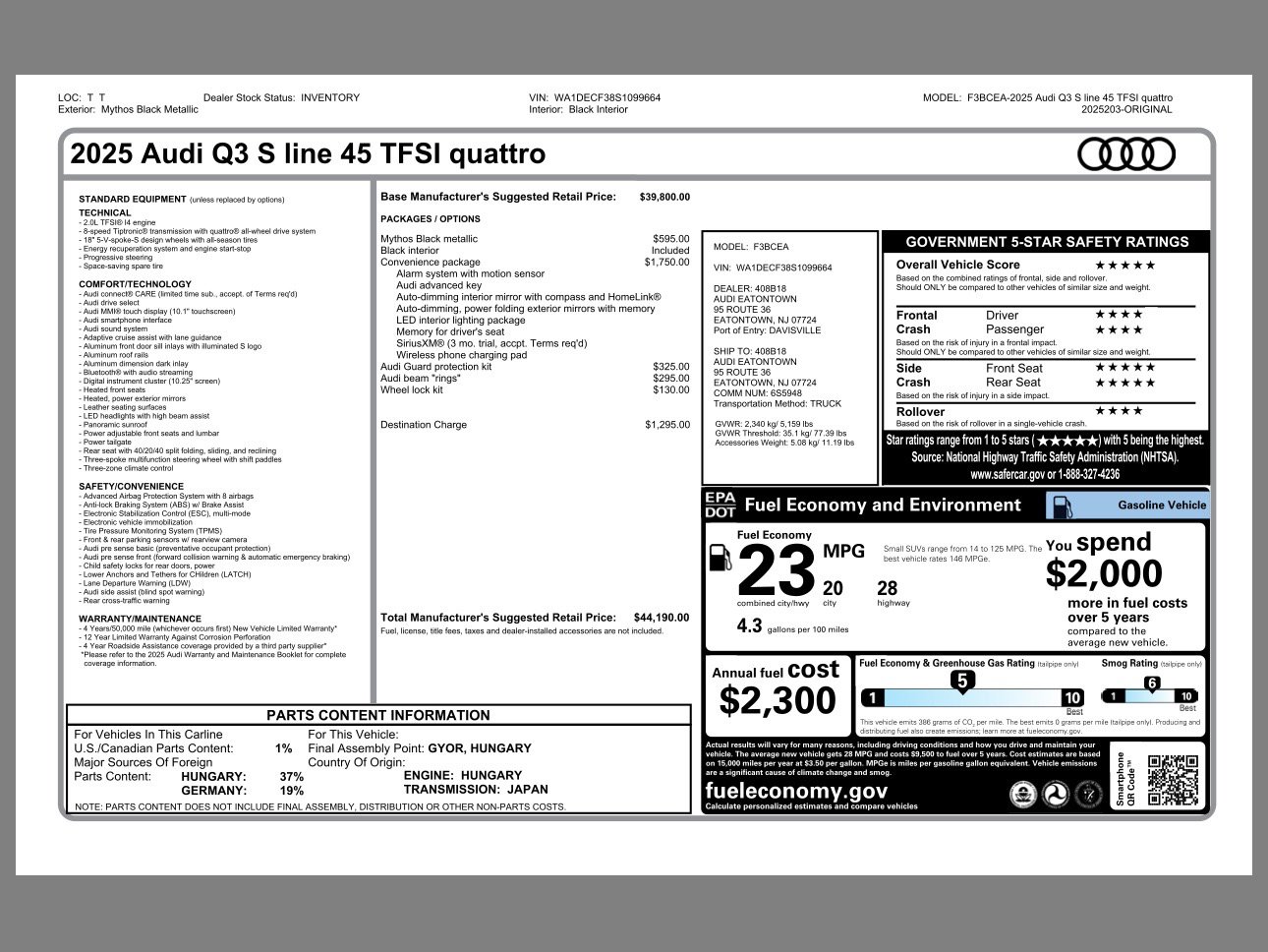 New 2025 Audi Q3 2.0T Premium image 23
