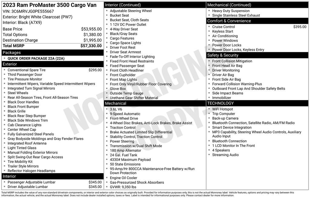 Used 2023 RAM ProMaster 3500 FWD image 17