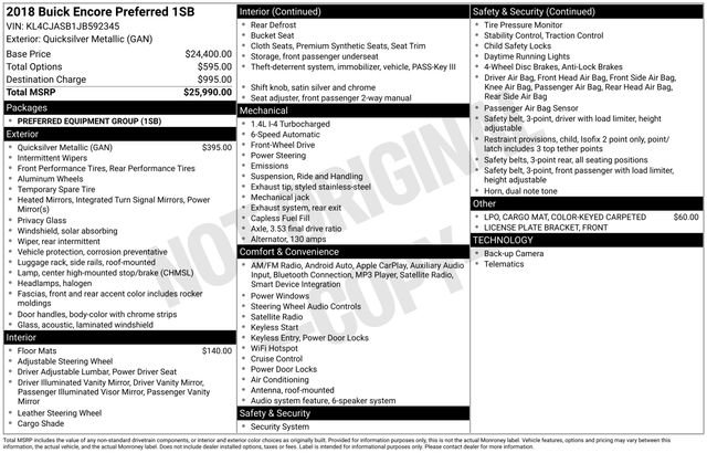Used 2018 Buick Encore Preferred image 7