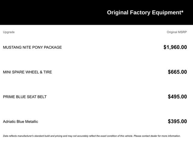 Used 2026 Ford Mustang EcoBoost w/ Mustang Nite Pony Package image 20