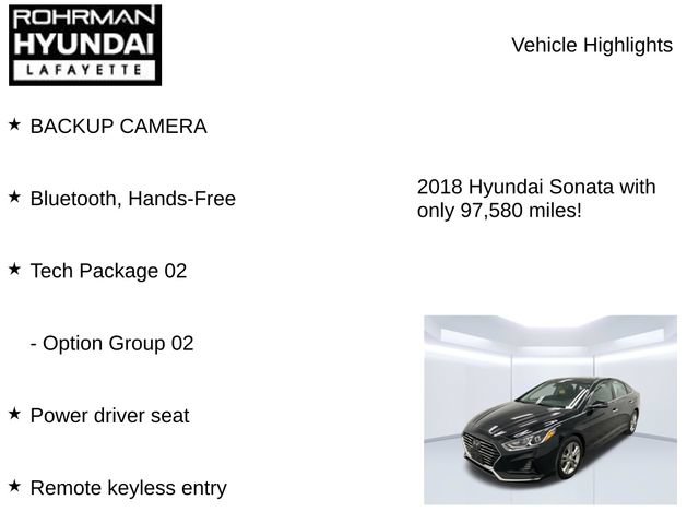 Used 2018 Hyundai Sonata SEL w/ Tech Package 02 FWD image 7