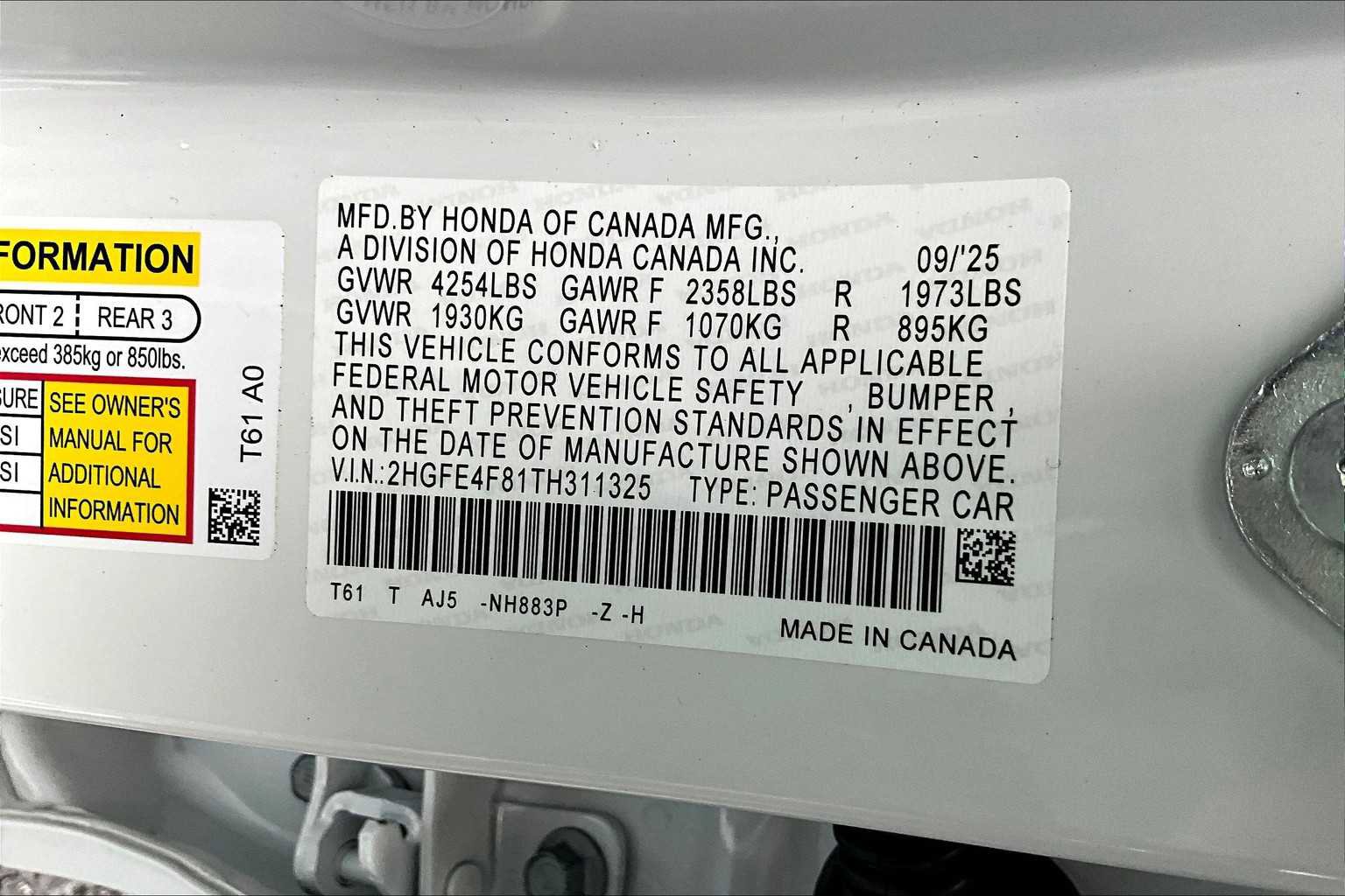 New 2026 Honda Civic Sport Touring image 14