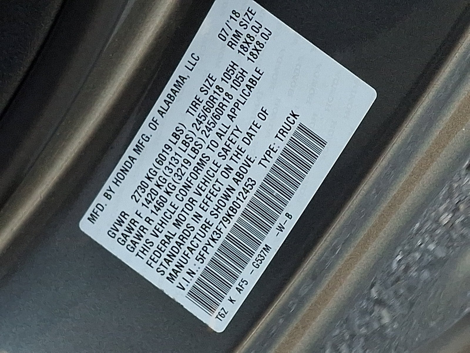 Used 2019 Honda Ridgeline RTL-E image 27