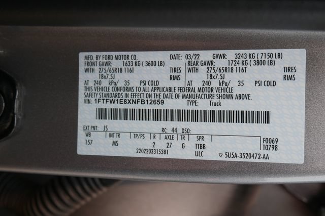 Used 2022 Ford F150 XLT w/ Equipment Group 302A High AWD/4WD image 29