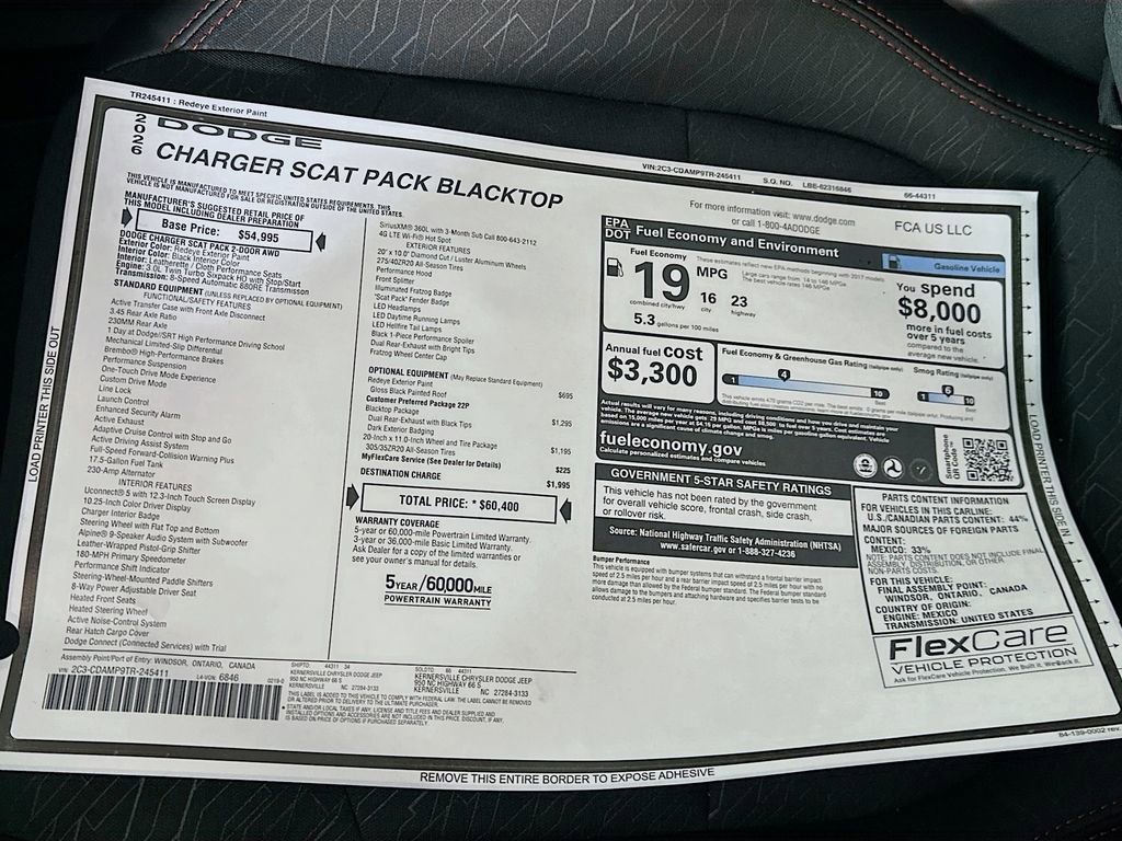 New 2026 Dodge Charger Scat Pack AWD/4WD image 21