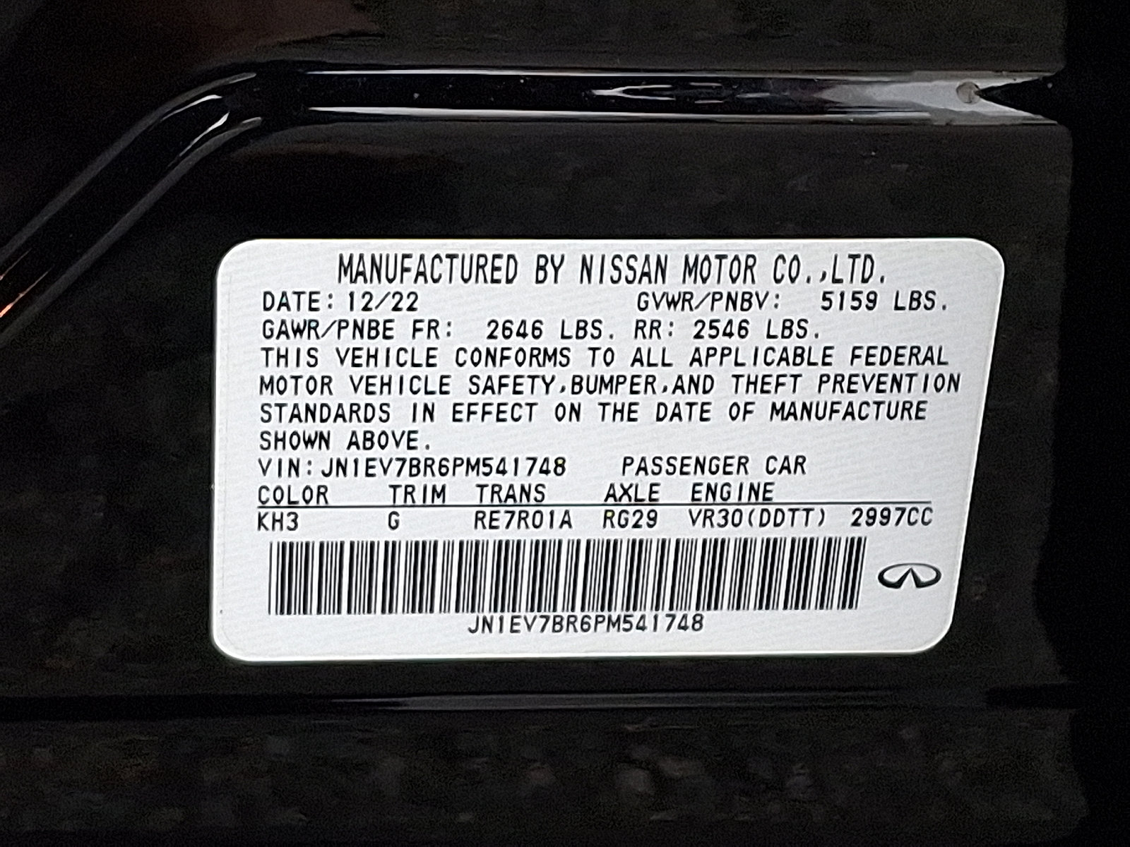 Certified 2023 INFINITI Q50 Luxe w/ Cargo Package AWD/4WD image 27