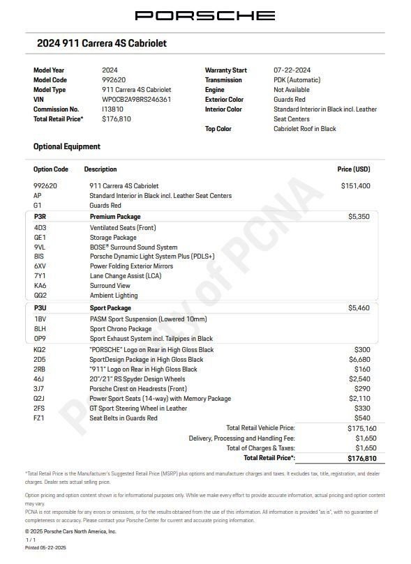Certified 2024 Porsche 911 Carrera 4S AWD/4WD image 6