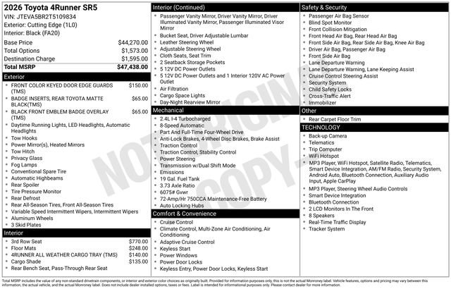 Used 2026 Toyota 4Runner SR5 AWD/4WD image 39