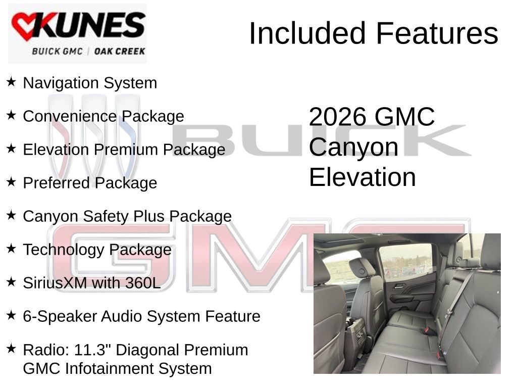 New 2026 GMC Canyon Elevation w/ Convenience Package AWD/4WD image 2