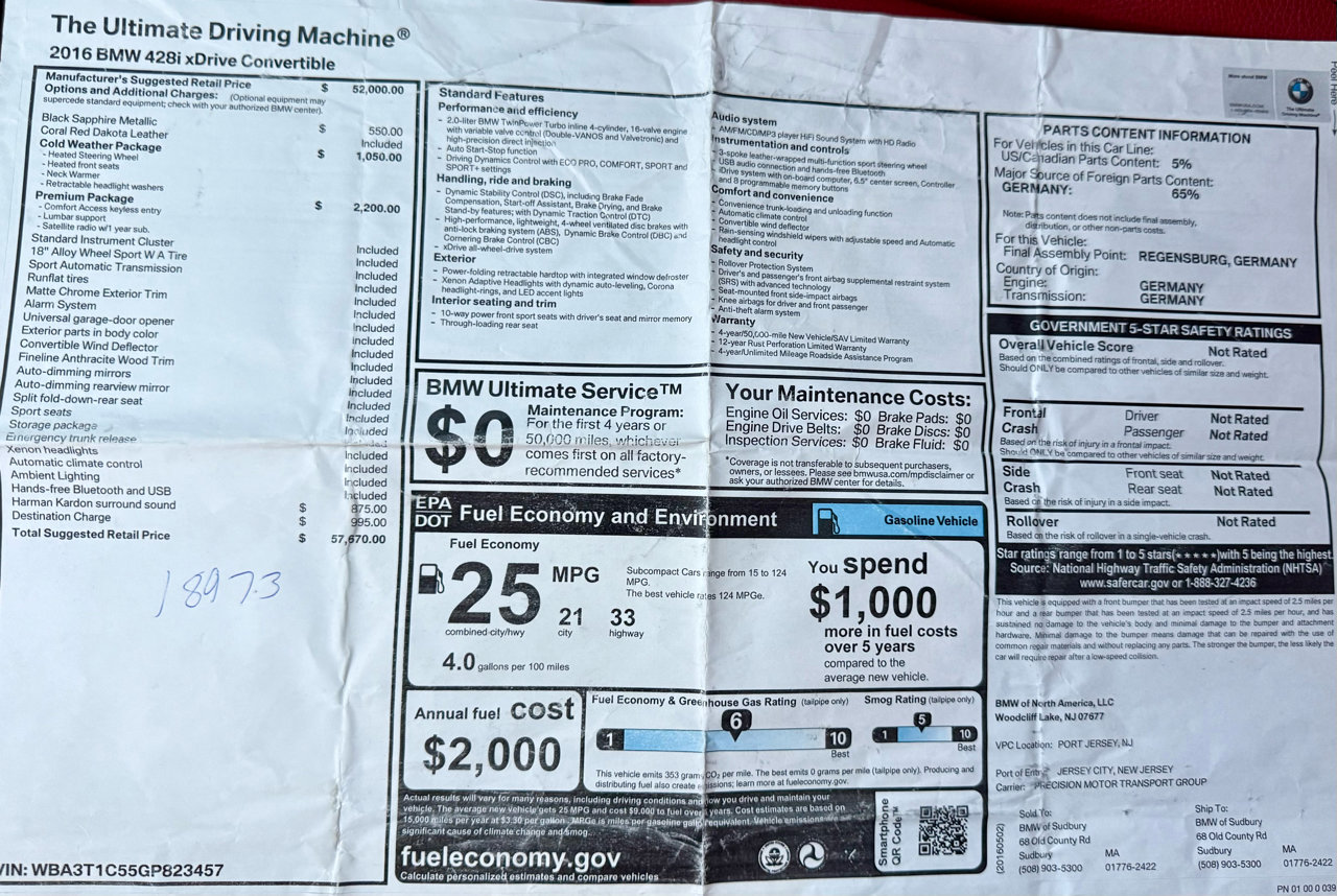 Used 2016 BMW 428i xDrive Convertible image 28