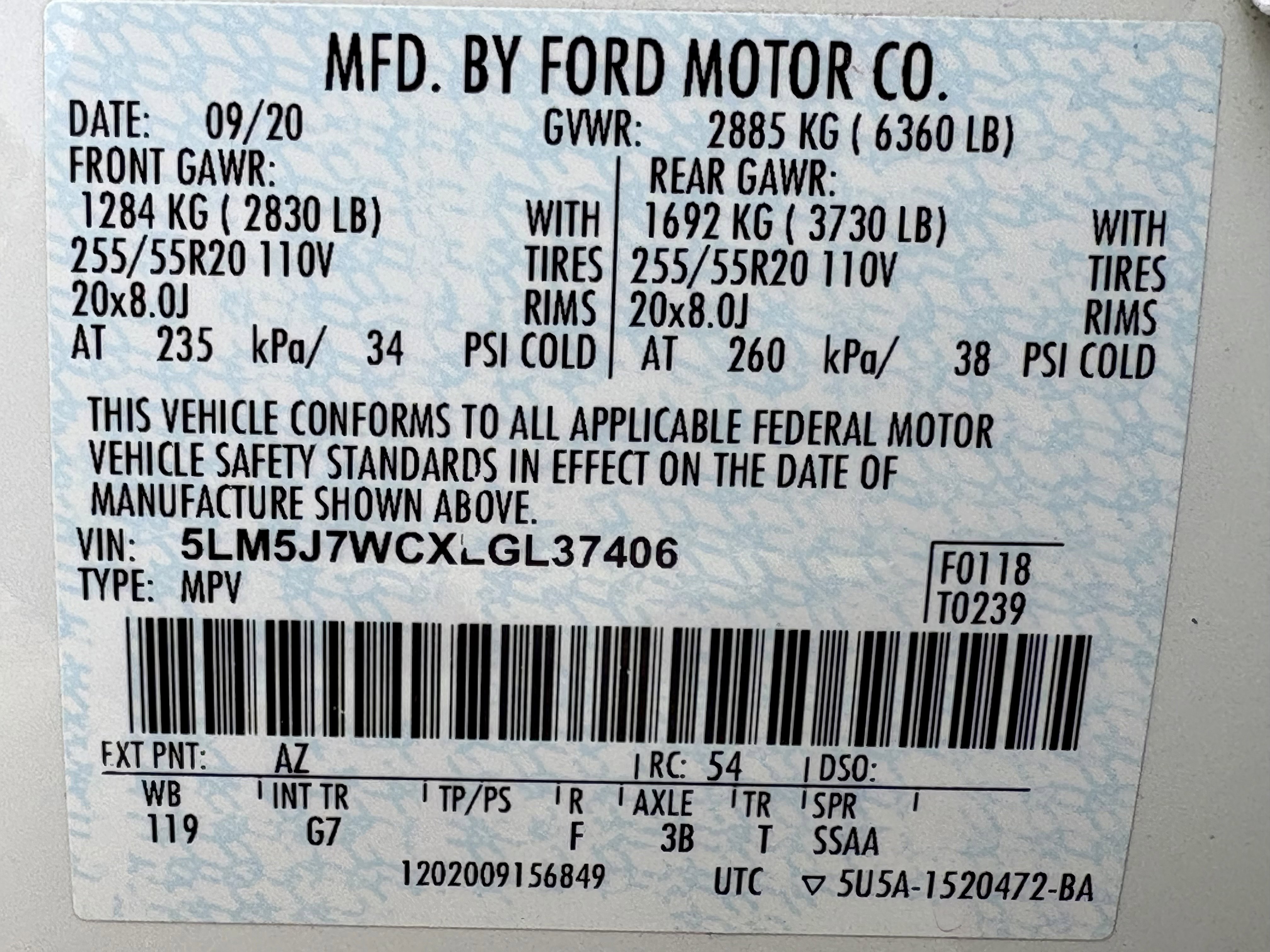 Used 2020 Lincoln Aviator Reserve w/ Equipment Group 201A image 11