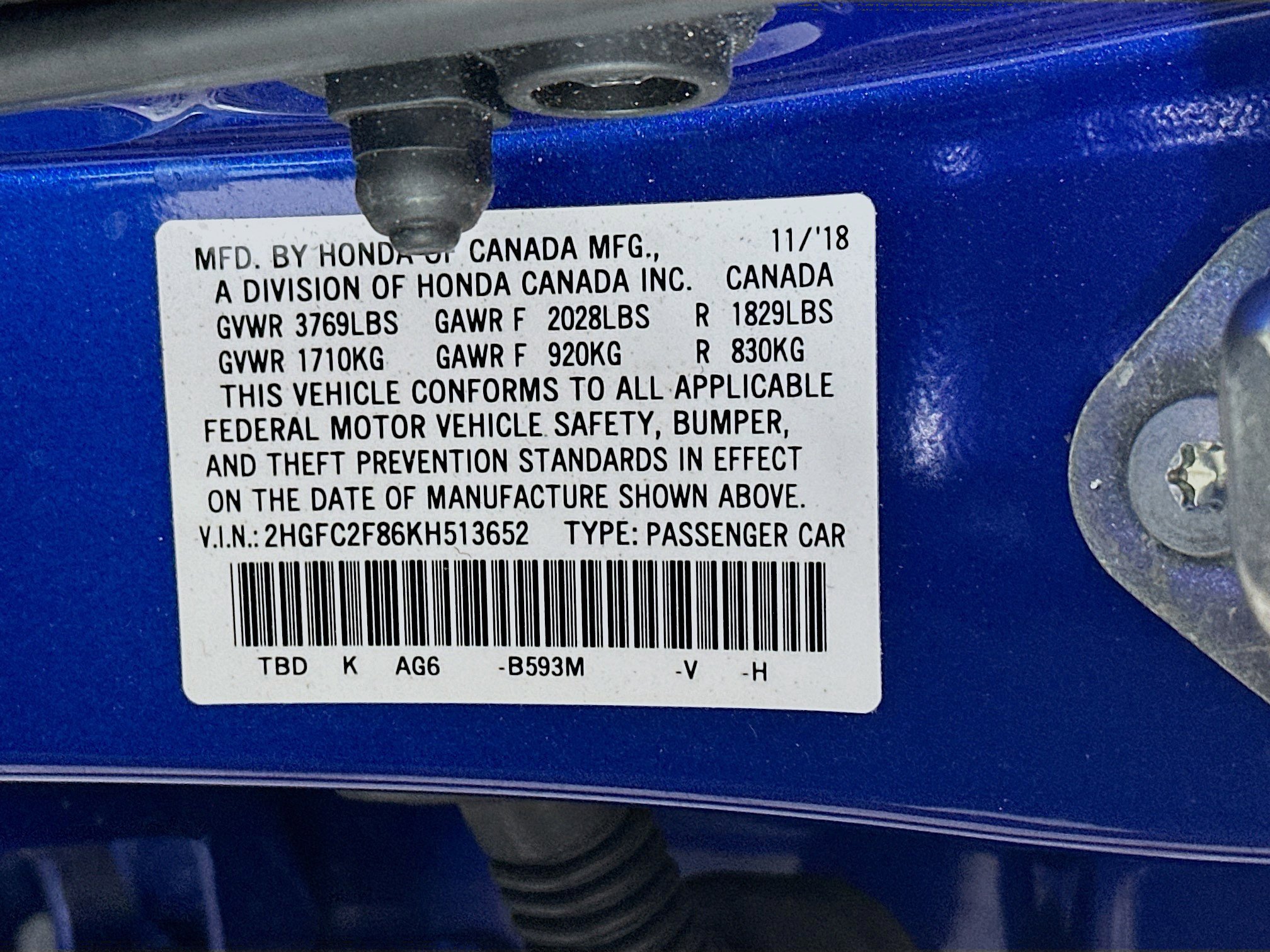 Used 2019 Honda Civic Sport image 12