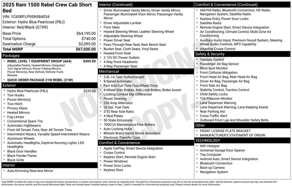 Used 2025 RAM 1500 Rebel w/ Rebel Level 1 Equipment Group image 37