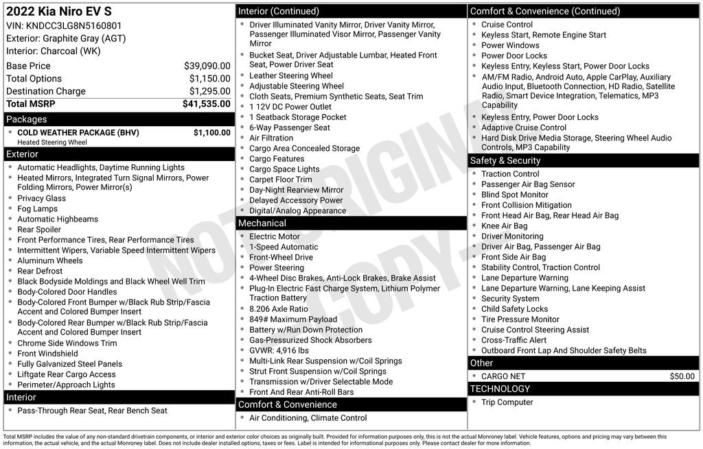 Used 2022 Kia Niro EX w/ Cold Weather Package image 17