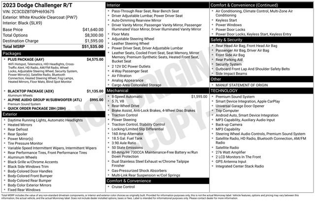 Used 2023 Dodge Challenger R/T w/ Plus Package RWD image 47