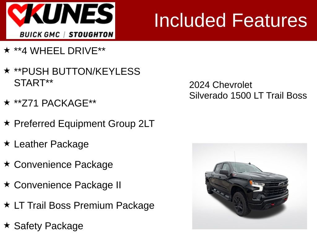 Used 2024 Chevrolet Silverado 1500 LT Trail Boss AWD/4WD image 3