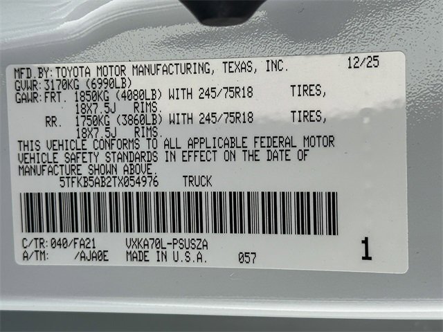 New 2026 Toyota Tundra SR image 24