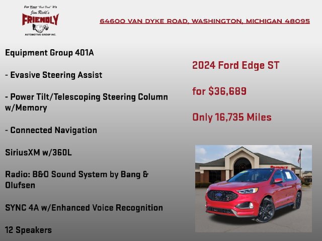 Used 2024 Ford Edge ST w/ Equipment Group 401A AWD/4WD image 15