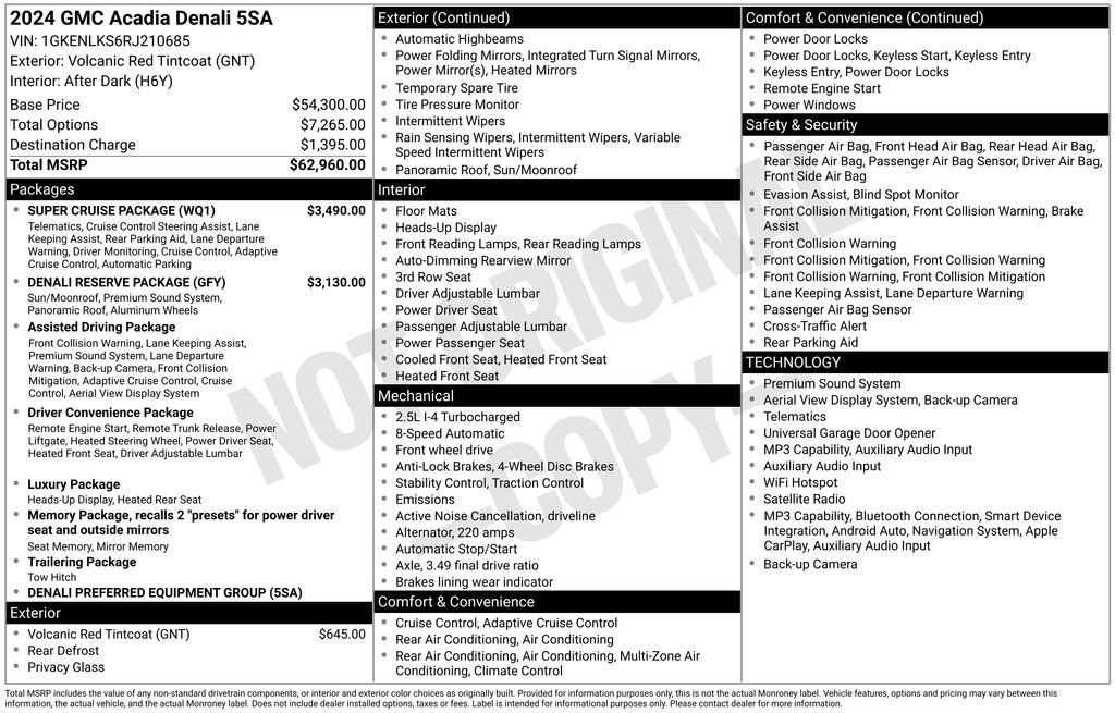 Used 2024 GMC Acadia Denali w/ Super Cruise Package FWD image 23