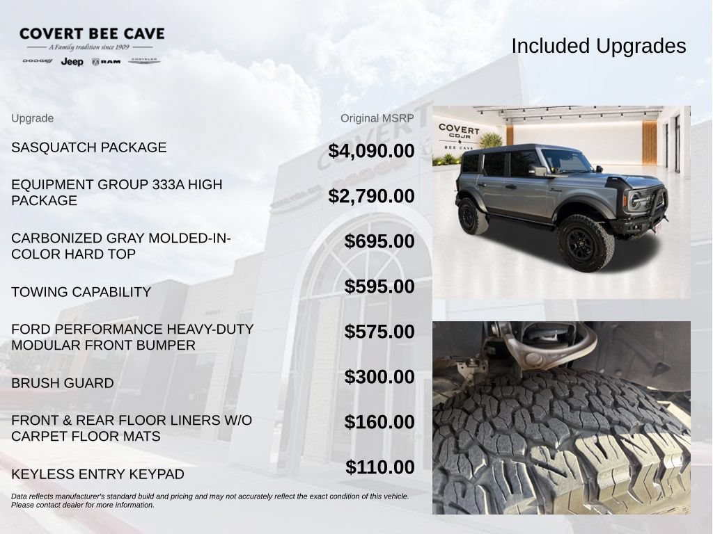Used 2022 Ford Bronco Badlands w/ Sasquatch Package AWD/4WD image 8