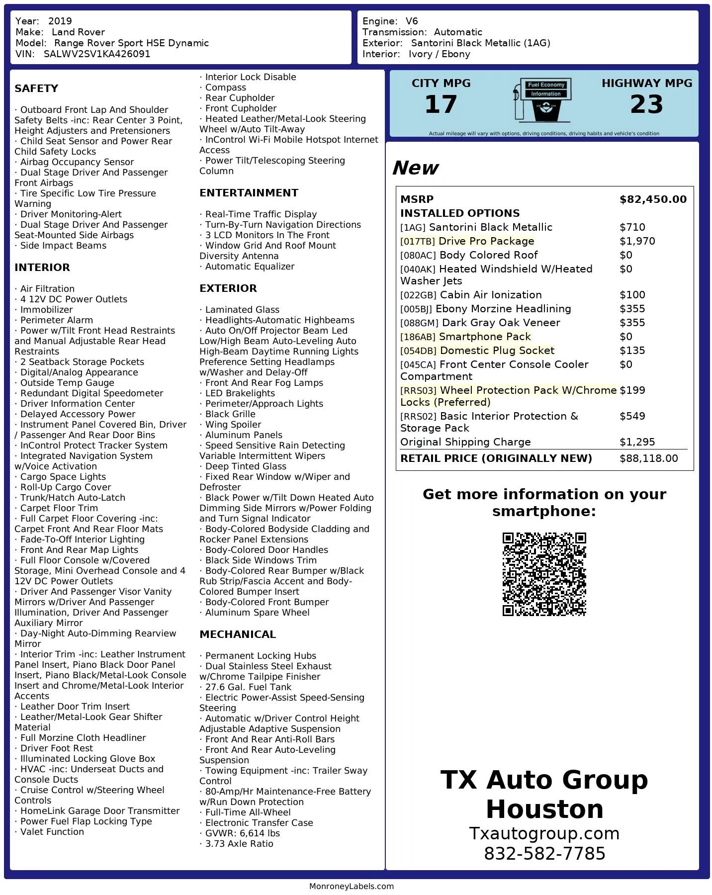 Used 2019 Land Rover Range Rover Sport HSE Dynamic image 3