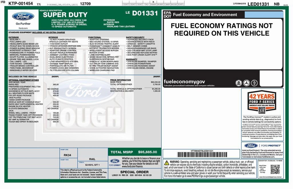 Used 2020 Ford F450 Limited w/ FX4 Off-Road Package image 4