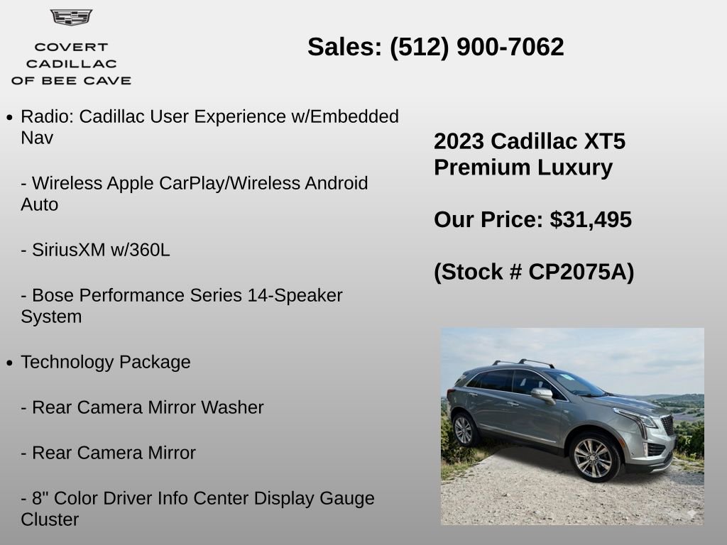 Used 2023 Cadillac XT5 Premium Luxury w/ Technology Package image 12