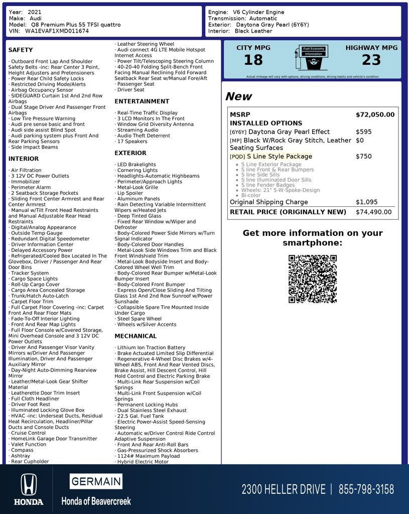 Used 2021 Audi Q8 Premium Plus image 33