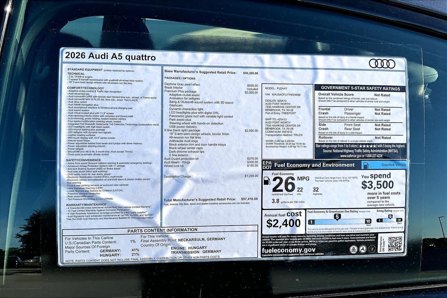 New 2026 Audi A5 Premium Plus w/ Premium Plus Package AWD/4WD image 16