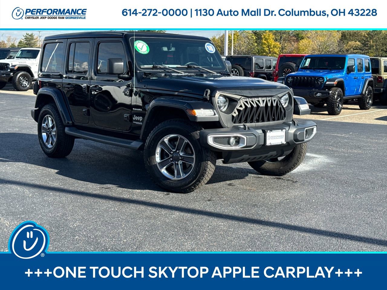 Used 2018 Jeep Wrangler Unlimited Sahara image 1