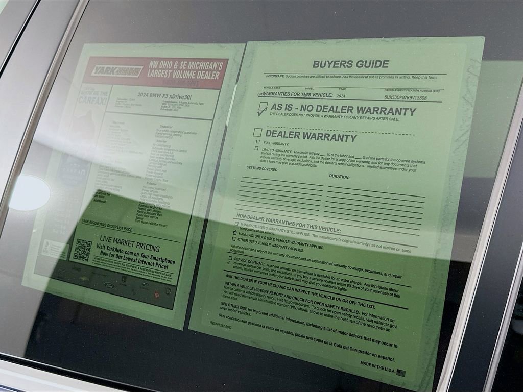 Used 2024 BMW X3 xDrive30i w/ Convenience Package image 13