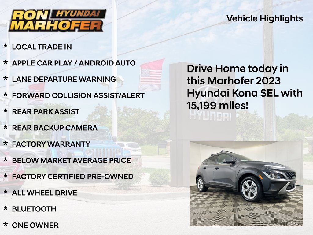 Certified 2023 Hyundai Kona SEL w/ Cargo Package AWD/4WD image 15