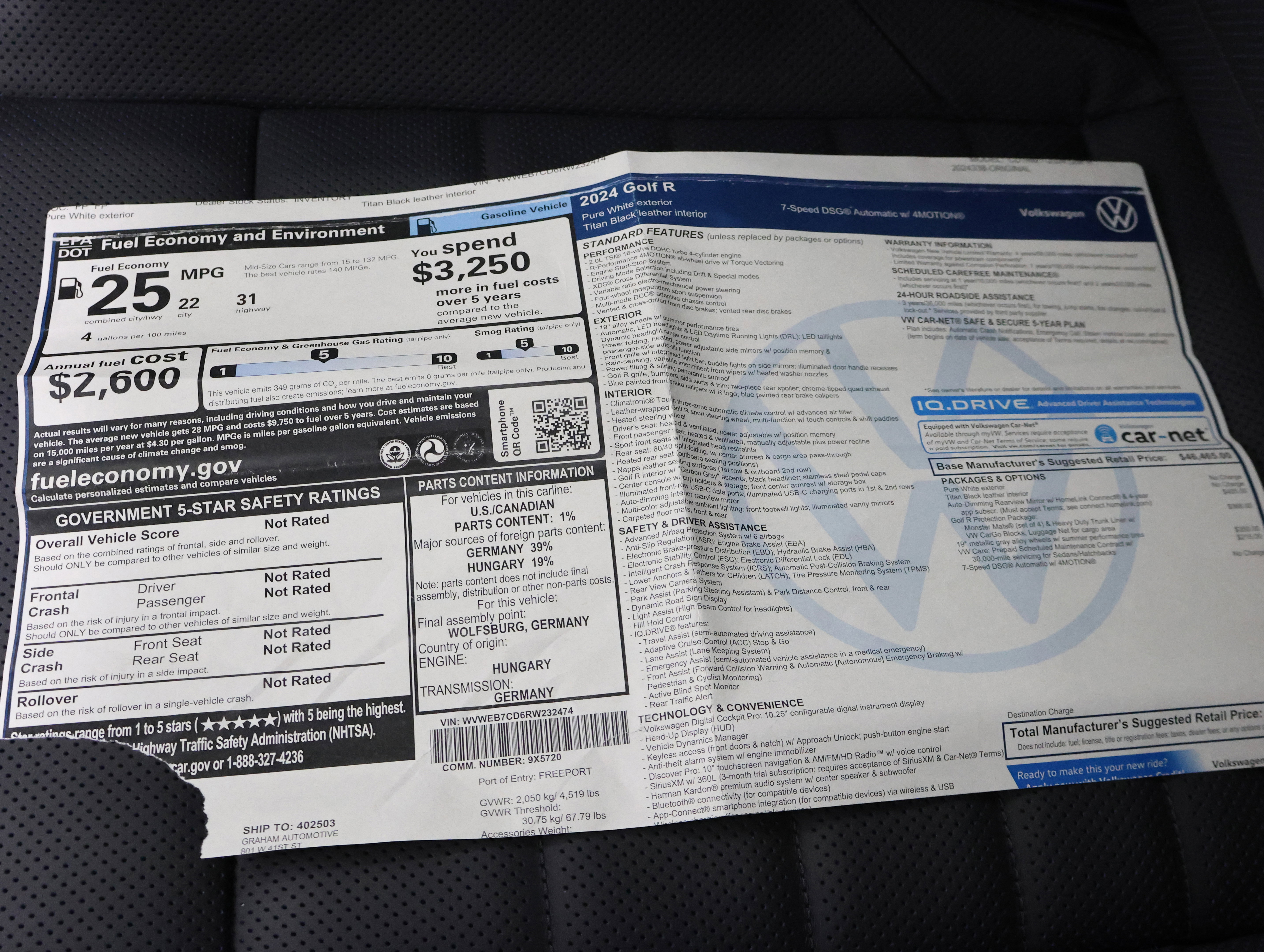 Used 2024 Volkswagen Golf R image 59