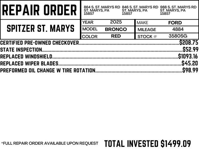 Used 2025 Ford Bronco Sport Outer Banks w/ Outer Banks Tech Package+ image 5